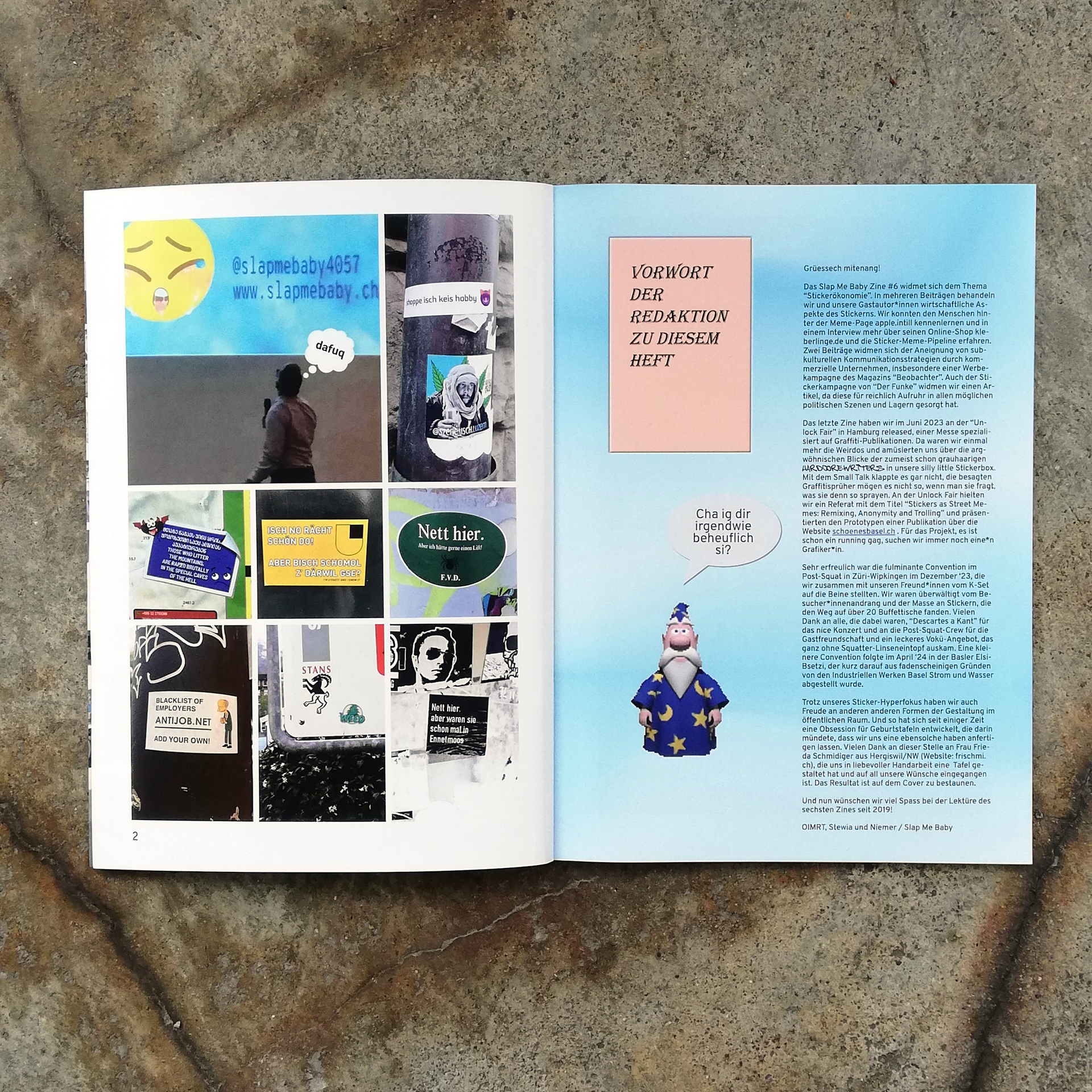 Zine #6 Inhaltsverzeichnis